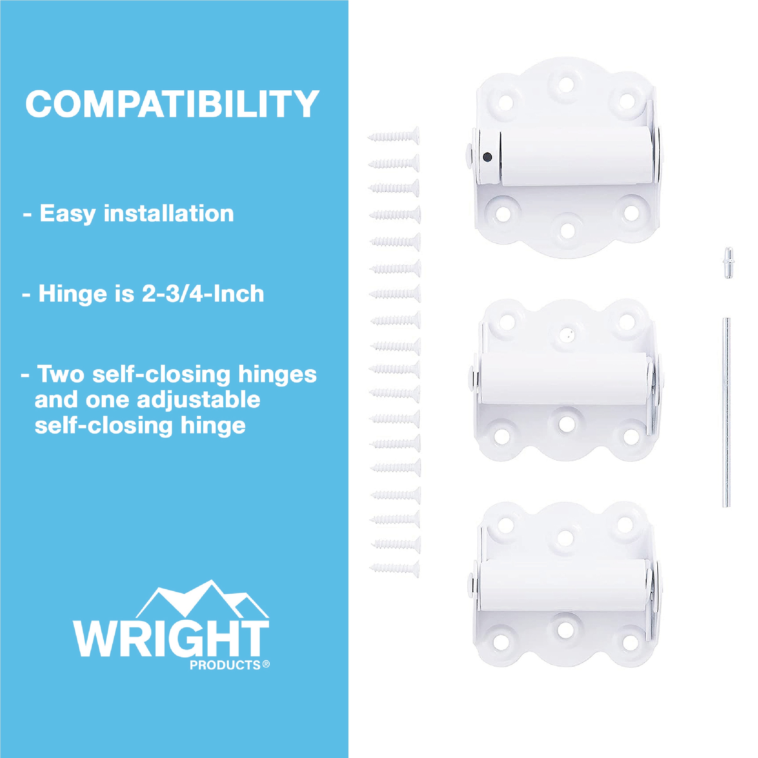 WRIGHT PRODUCTS V226WH Screen-Storm-Door-Hinges - View #2