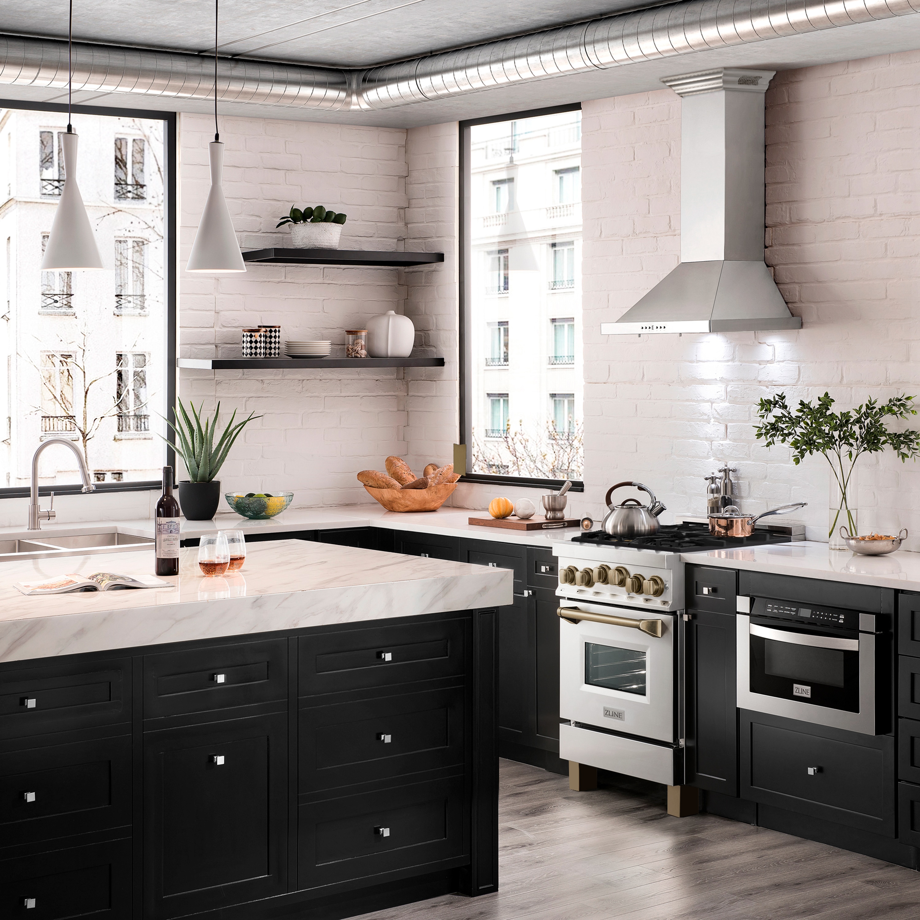 ZLINE KITCHEN & BATH RAZ-24-CB Dual-Fuel-Ranges - View #2