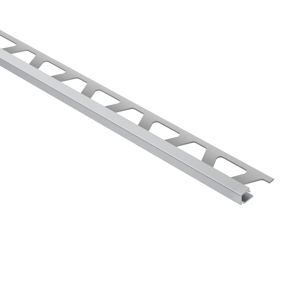 Schluter Systems Q80PG Quadec 0.313-in W x 98.5-in L Classic grey color-coated aluminum Aluminum Square edge Tile Edge Trim
