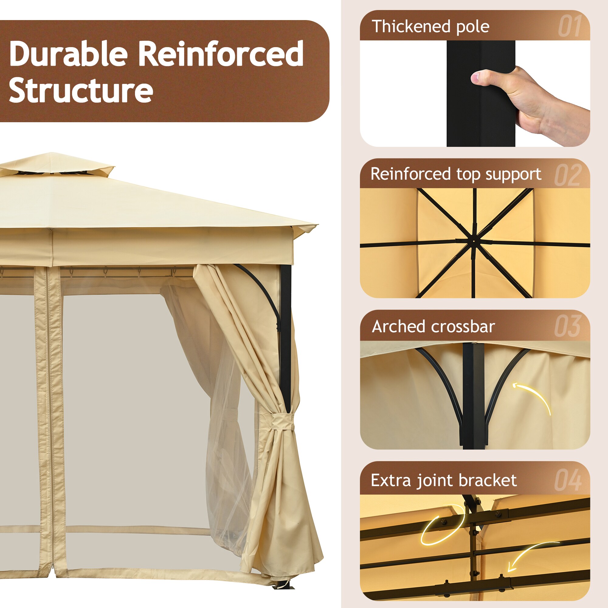 ModernLuxe L-N715P261160A Wood-Resin-Gazebos - View #5
