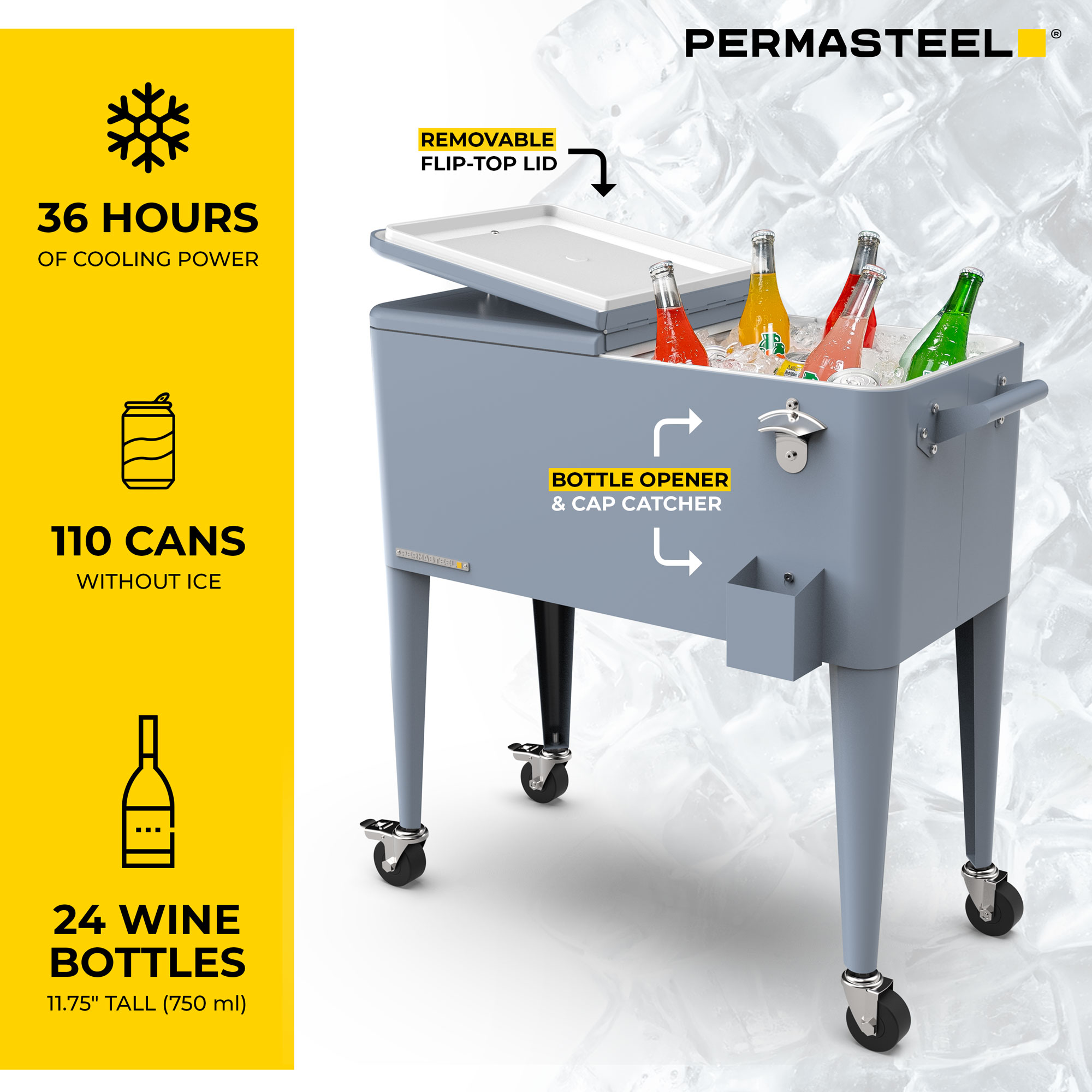 Permasteel PS-203 BLUE Beverage-Coolers - View #3