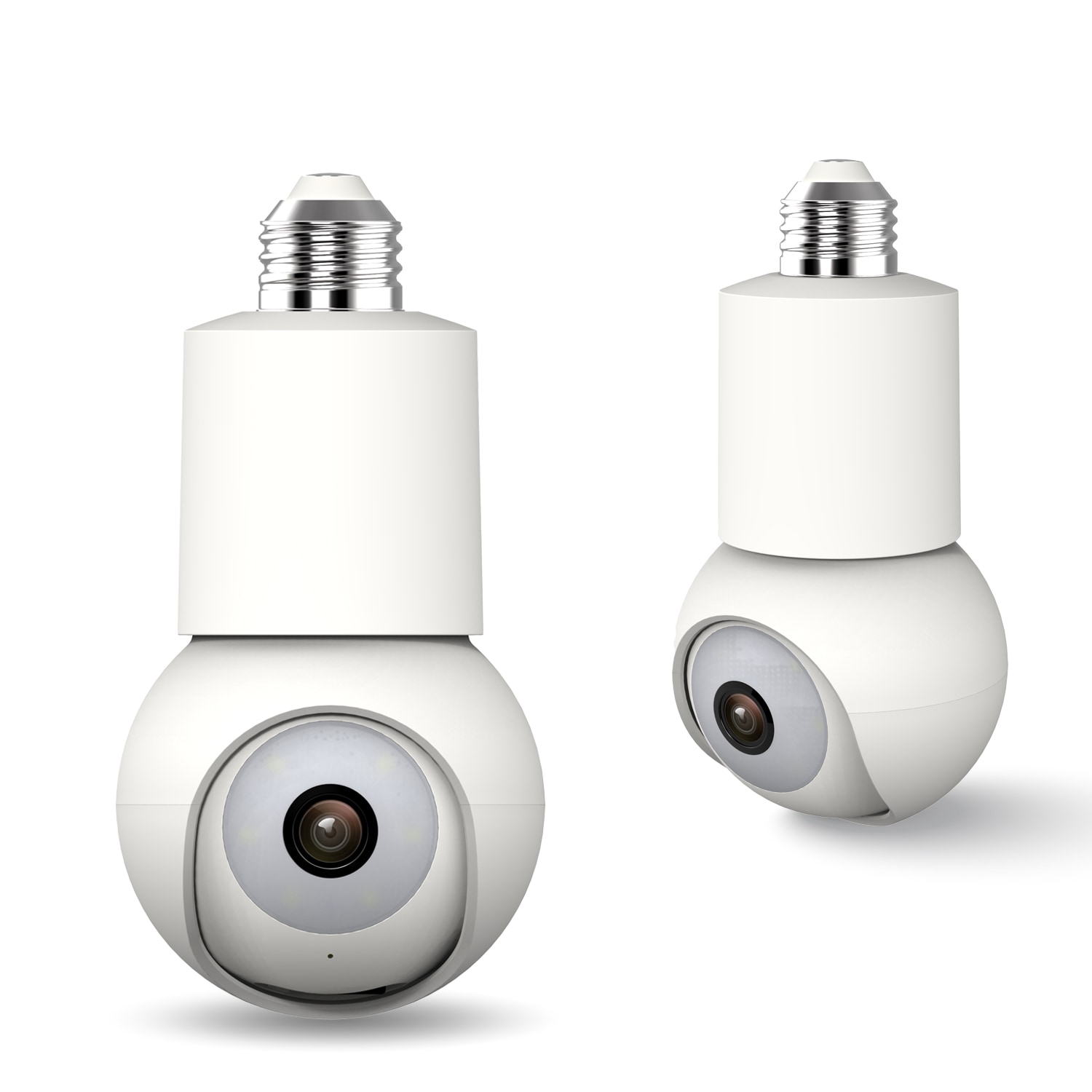 eco4life SC-RIPC-2006 2K  4MP WiFi Light Bulb Security Camera Wireless Outdoor AI Human Tracking Motion Zones Detection Alarm Color Night Vision