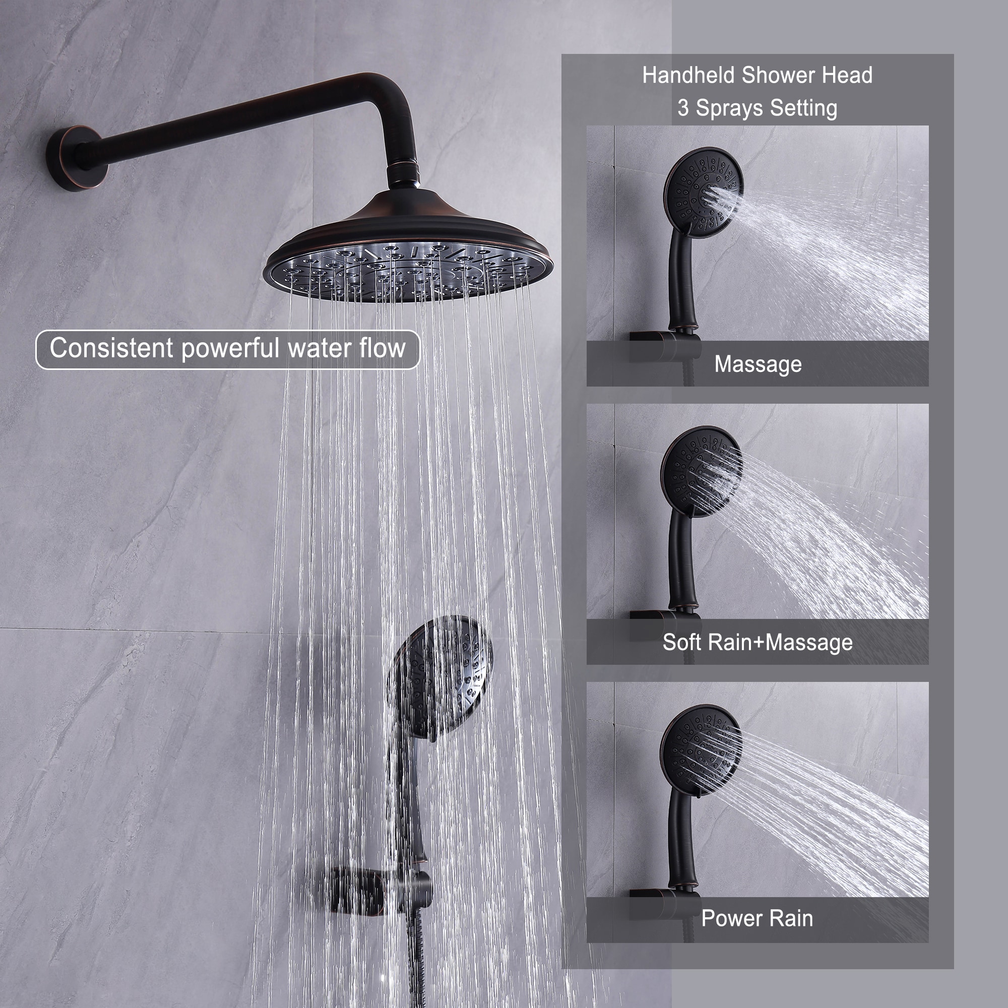 Clihome DG-SS806NS16 Showerhead-Bar-Panels - View #8