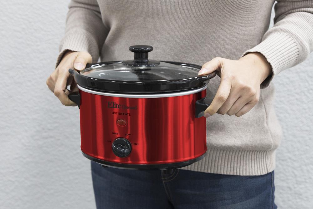 Best Buy: Elite Gourmet 2Qt. Oval Slow Cooker Red MST-275XR