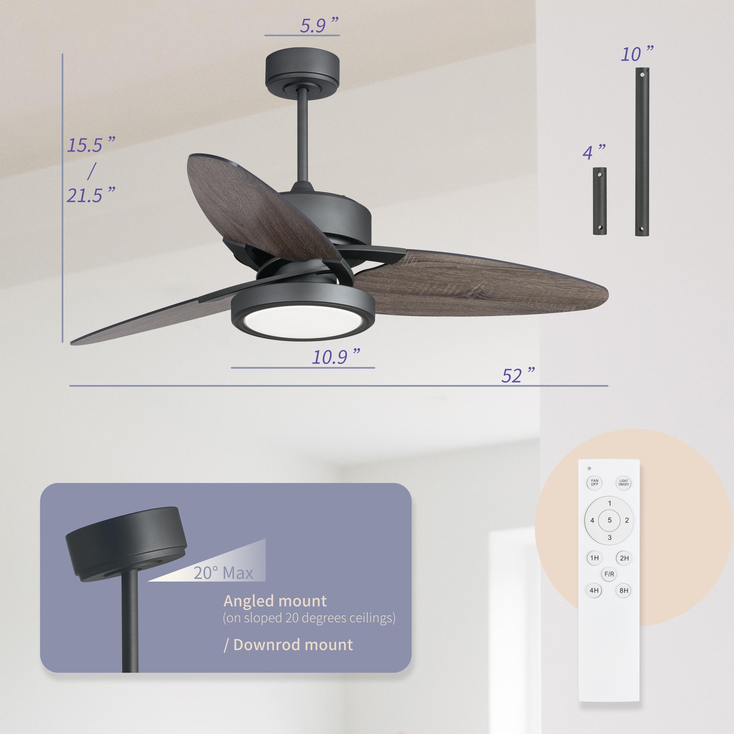 Bayfeve BFXB-5205ADCBXE26 Ceiling-Fans - View #6