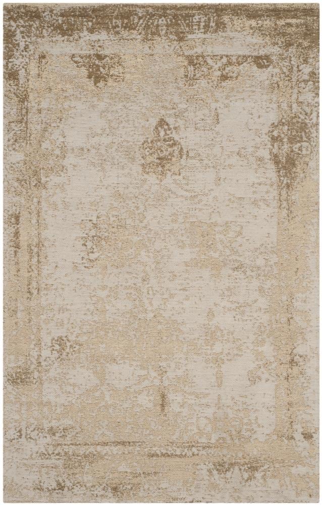 Safavieh CLV125K-3 Classic Vintage Atwood 3 x 5 (ft) Loomed Cotton/Polyester Sand Rectangular Indoor Distressed/Overdyed Vintage Throw rug