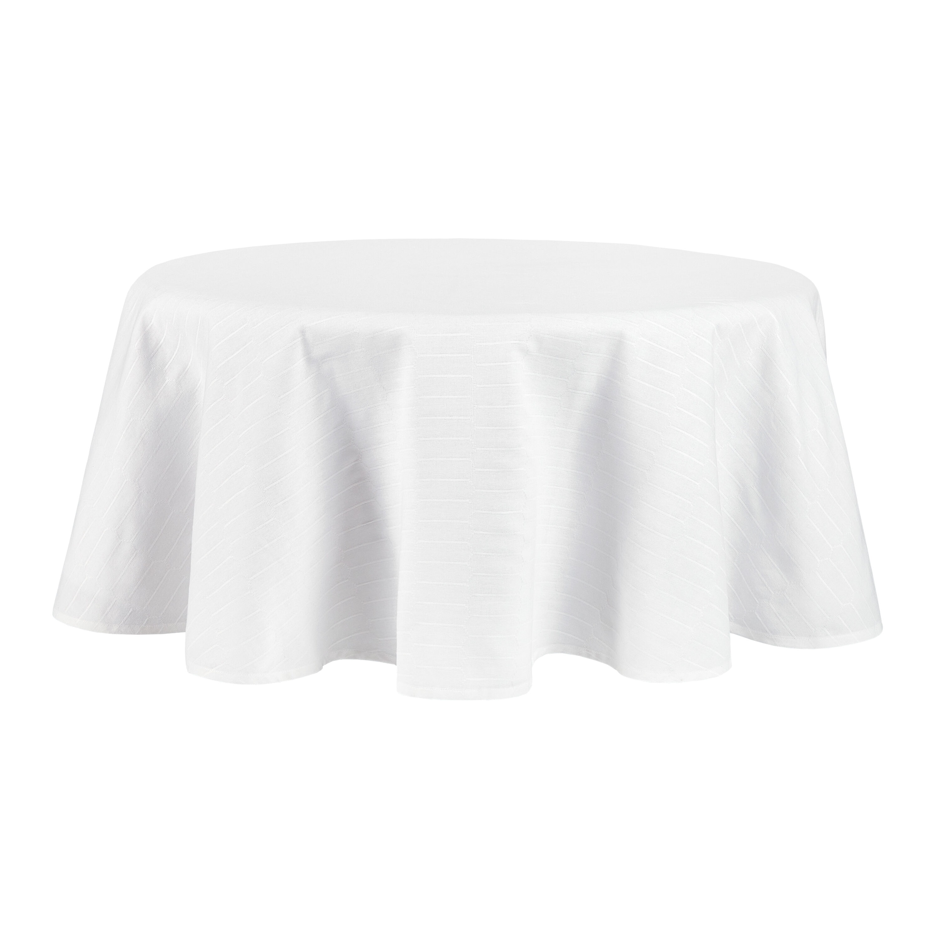 Martha Stewart White Cotton Round Tablecloth #TC012506TDMSD1 095