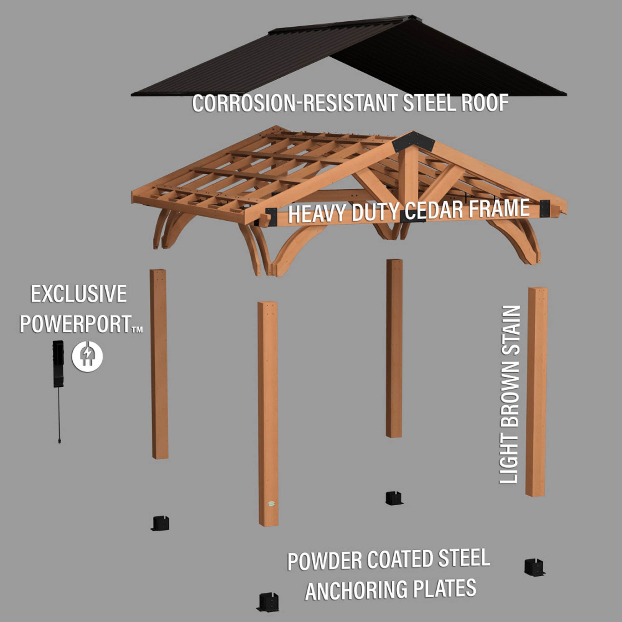 Backyard Discovery 2001527COM Wood-Resin-Gazebos - View #10
