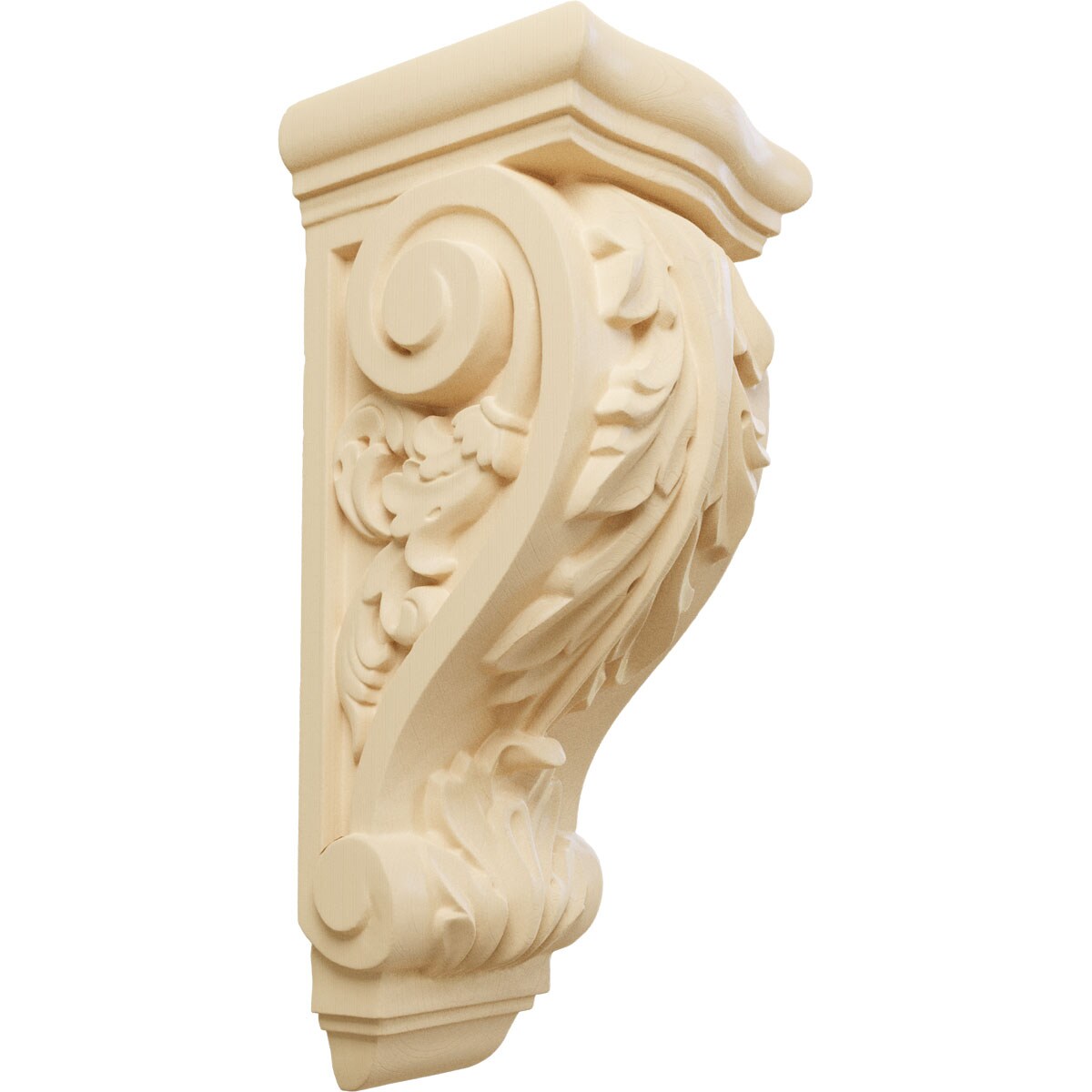 Ekena Millwork COR05X04X12FRMA 5.25-in x 4.75-in x 12-in Unfinished Maple Wood Paintable/Stainable Corbel