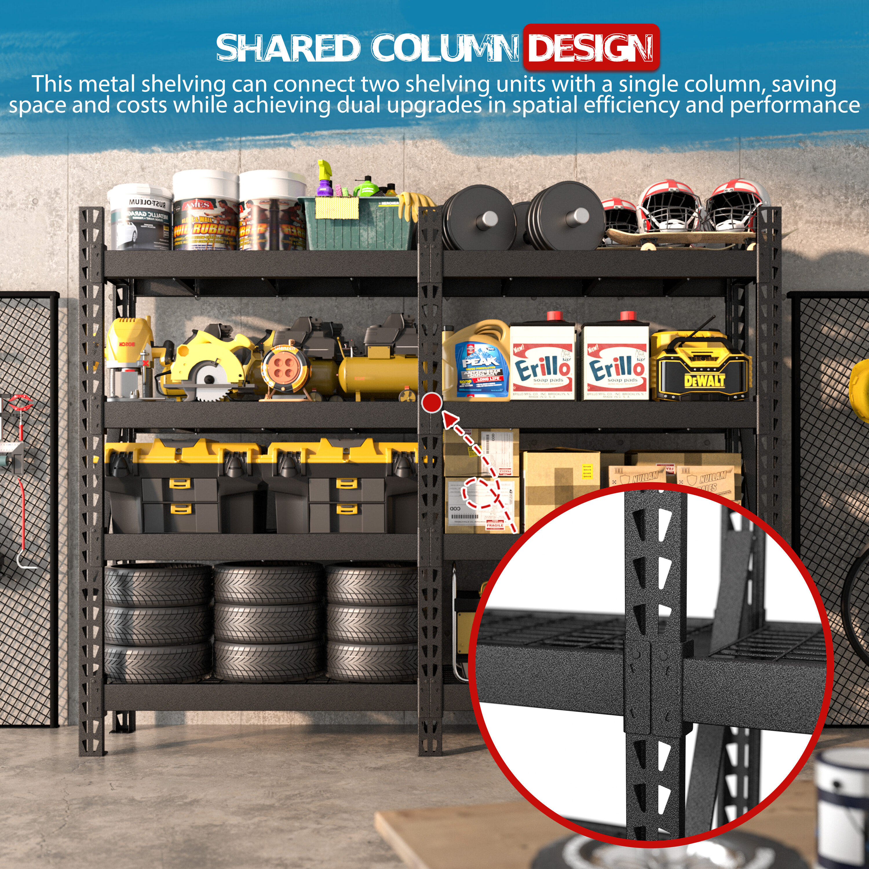 VEIKOUS HP-1106-D7-1 Free-Standing-Shelving - View #9