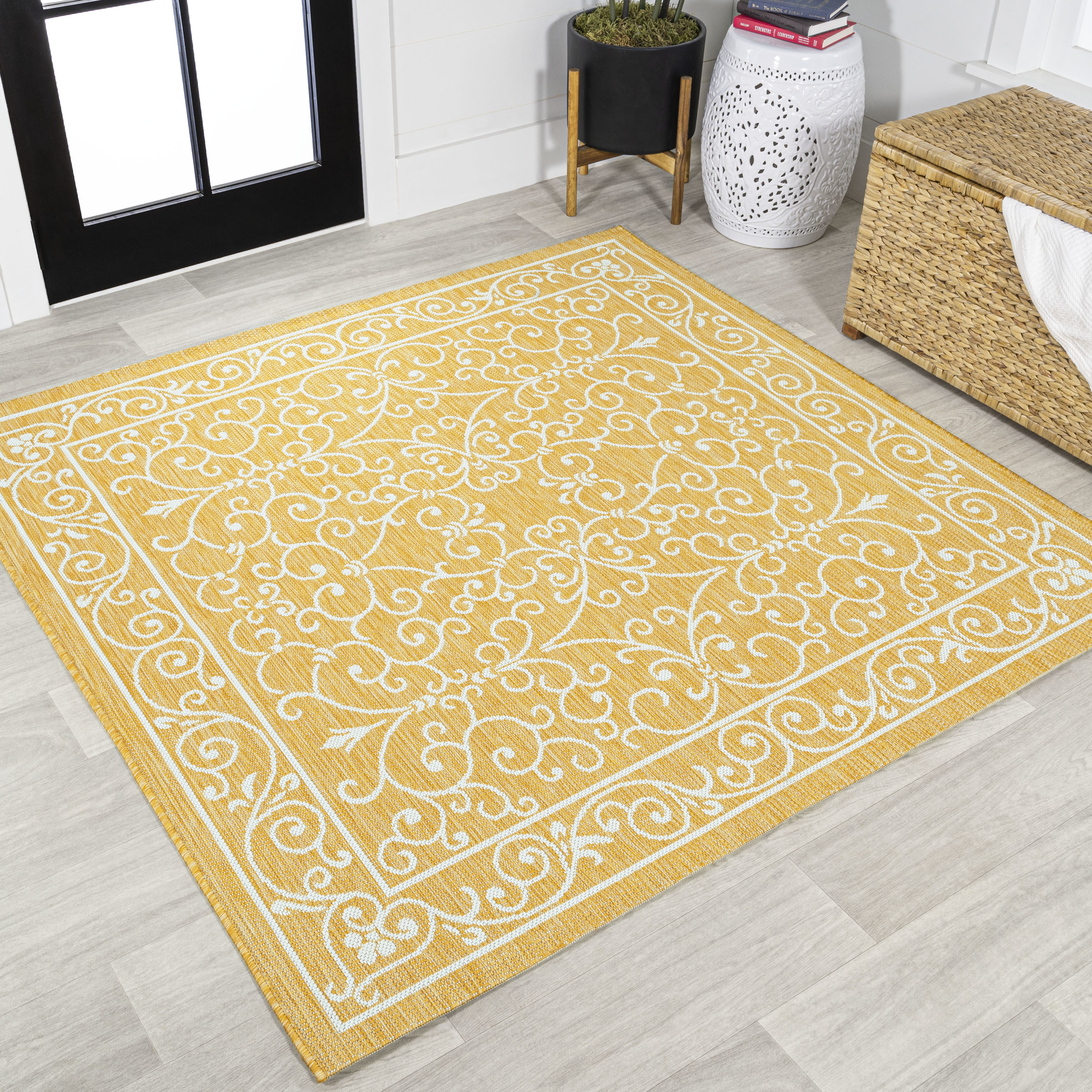 4'x 6' Ultra Stop Rug Pad Area Rug, Cream - Jonathan Y : Target