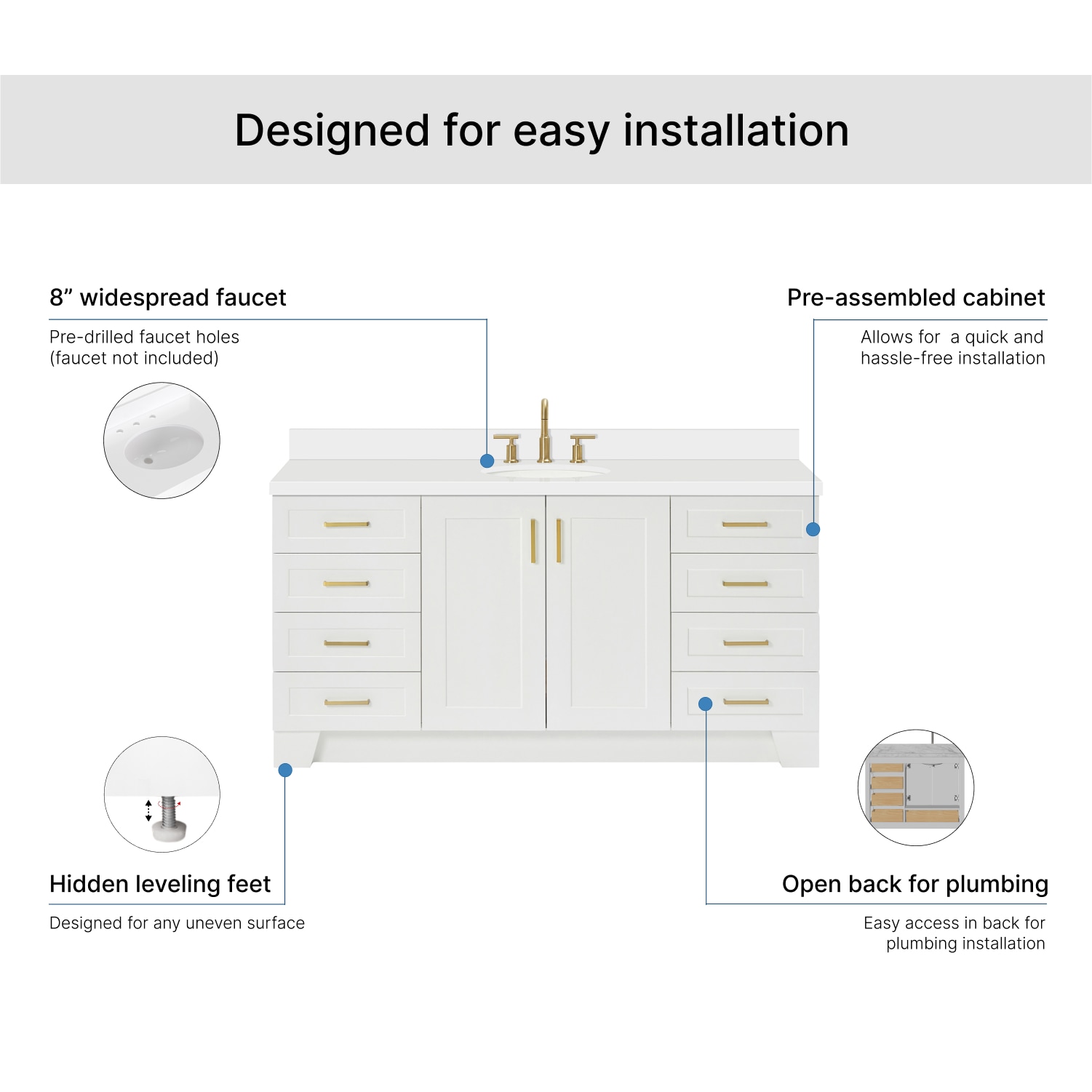 ARIEL Q067SWQOVOWHT Bath-Vanity-Combo - View #7
