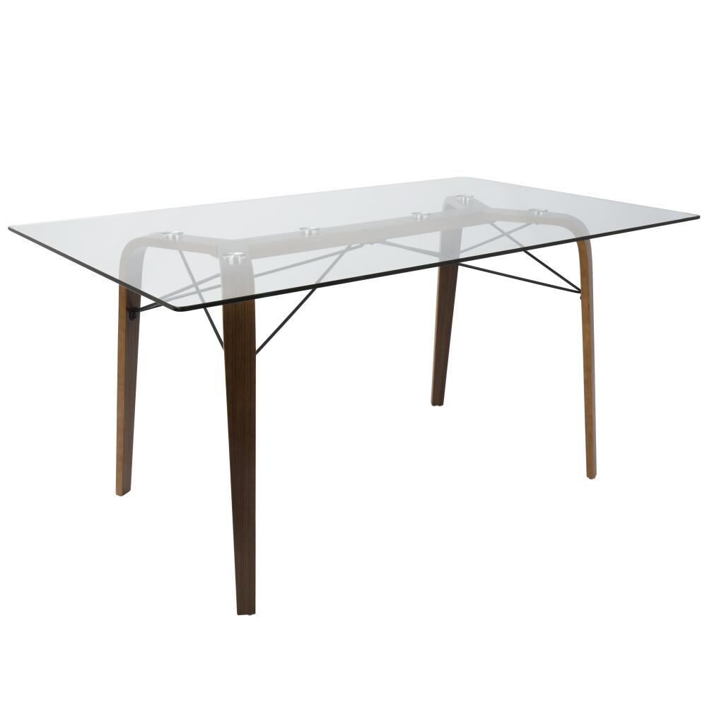 Teamson Home Julianna Black Contemporary/Modern Dining Table, Tempered  Glass with Metal Base 43.5-in L x 29.5-in H in the Dining Tables department  at