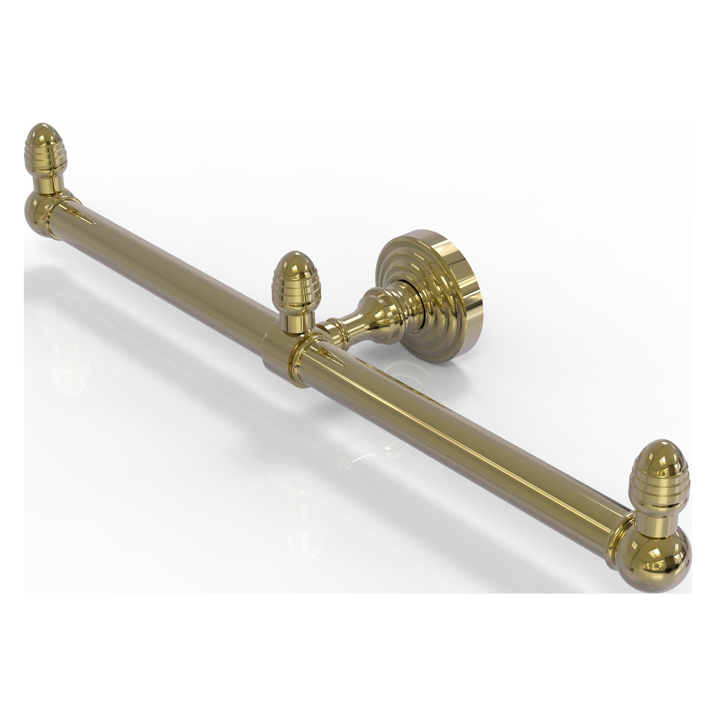 Allied Brass BPWP-HTB-2-UNL Waverly Place 15-in double Unlacquered Brass Wall mount Double Towel Bar