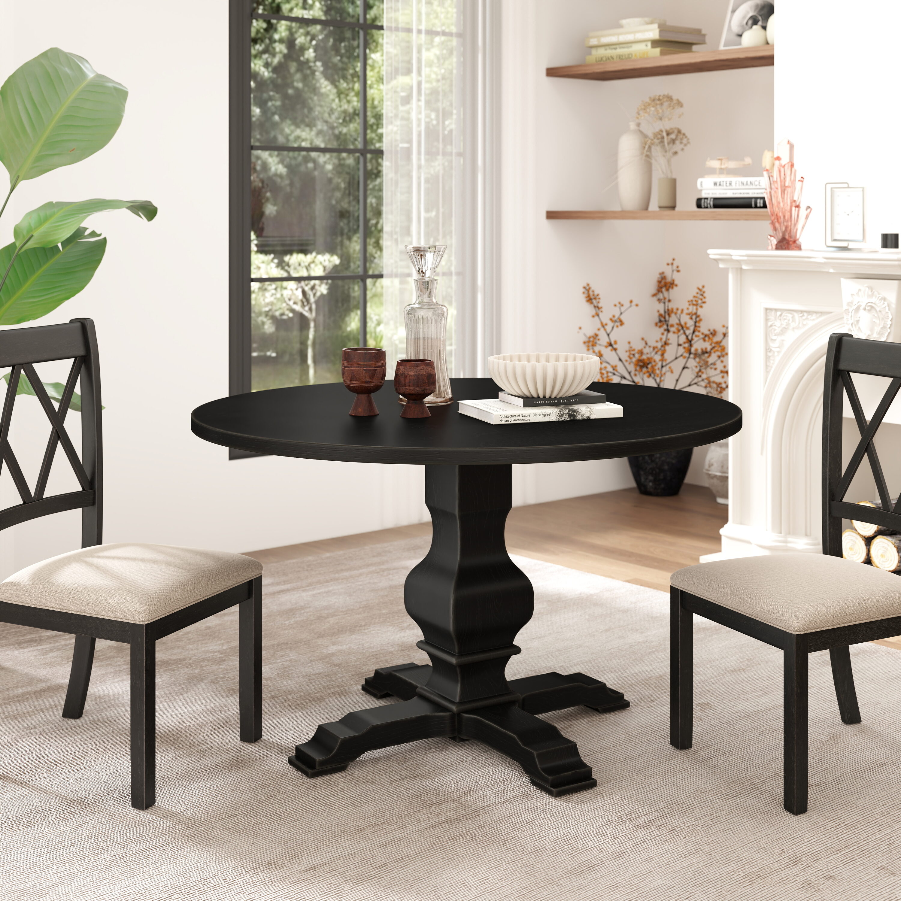 Roundhill Furniture T407BK Dining-Tables - View #2