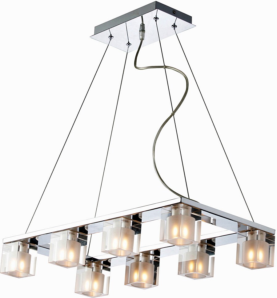 Pyramid Creations 7000177 Blocs Polished Chrome Modern/Contemporary Mini Hanging Pendant Light