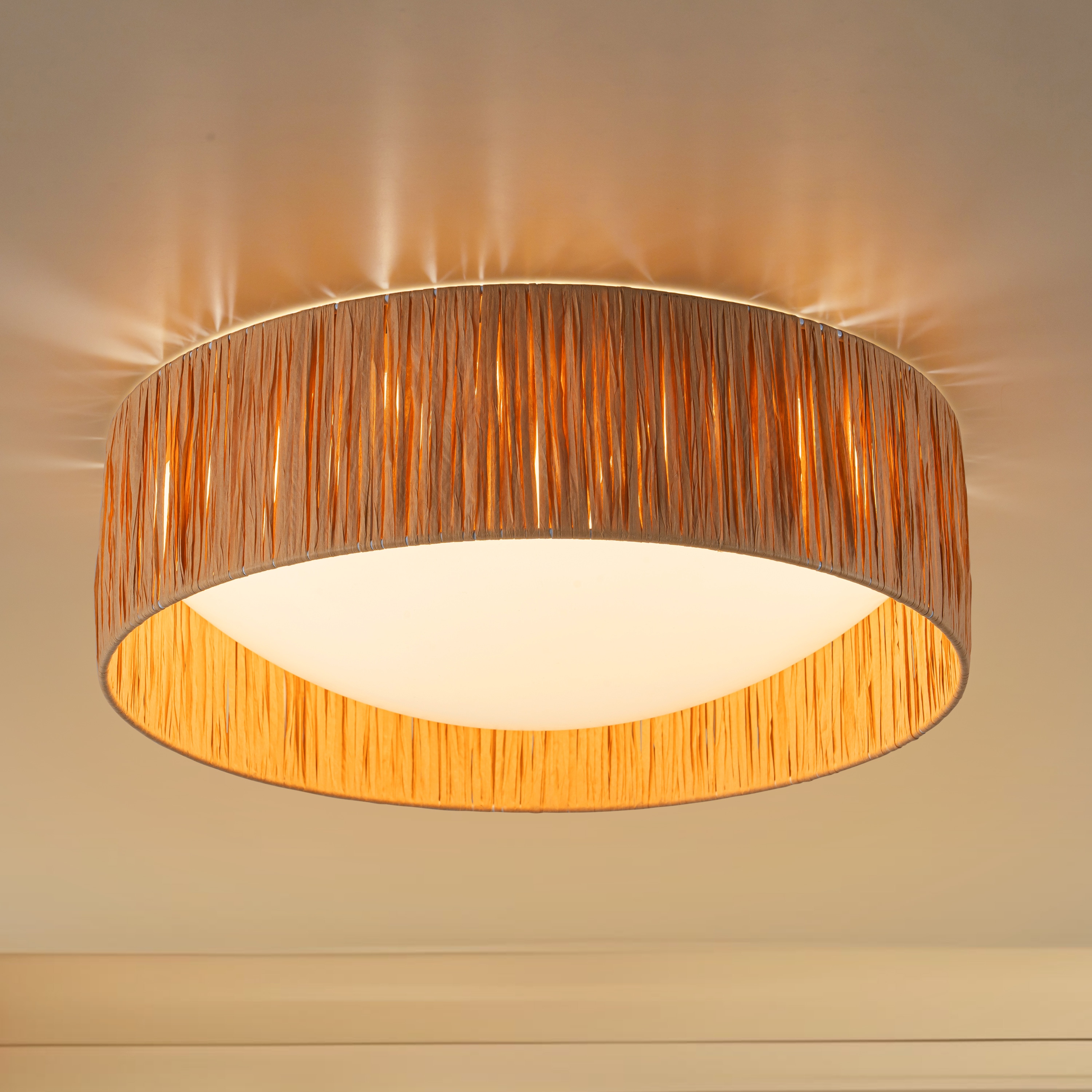 C Cattleya LCA2600-JUN-FM 1 -Light 14.25-in White Integrated LED Flush Mount Light
