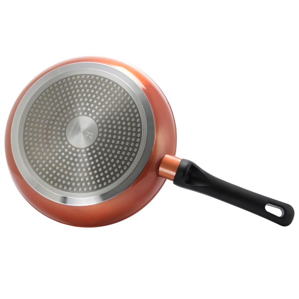 Gibson Cuisine Hummington 12 Inch Aluminum Frying Pan in Metallic Copper -  Non-Stick Skillet in the Cooking Pans & Skillets department at