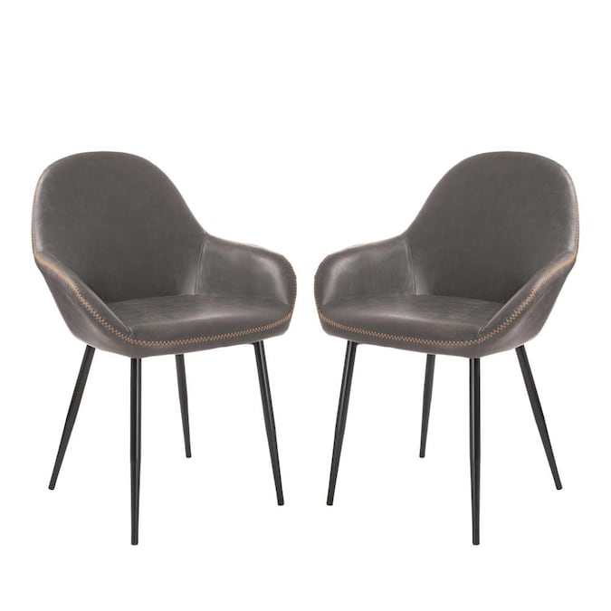 Dining Chairs, Faux Leather Arm Dining Chairs