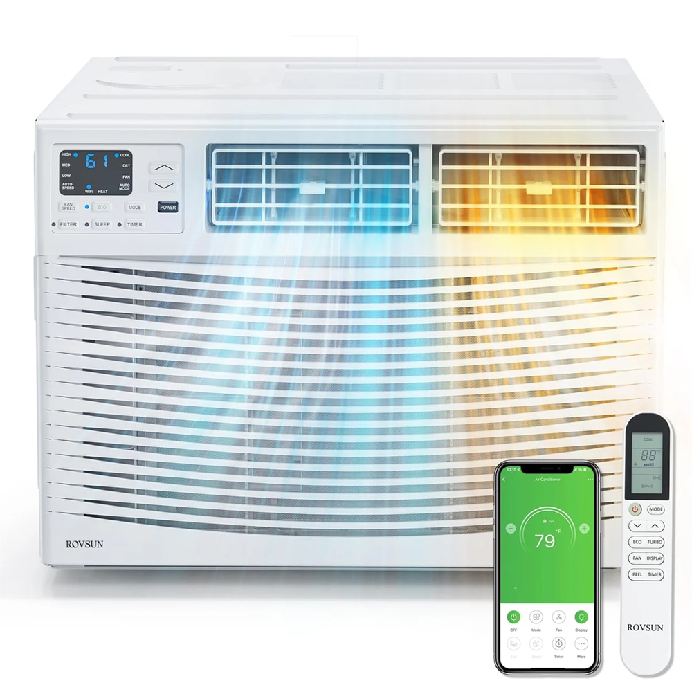 Rovsun LO1G46000972 Extra Large Room Window Air Conditioner with Heater, Remote Included ( 230-Volt , 18000-BTU )