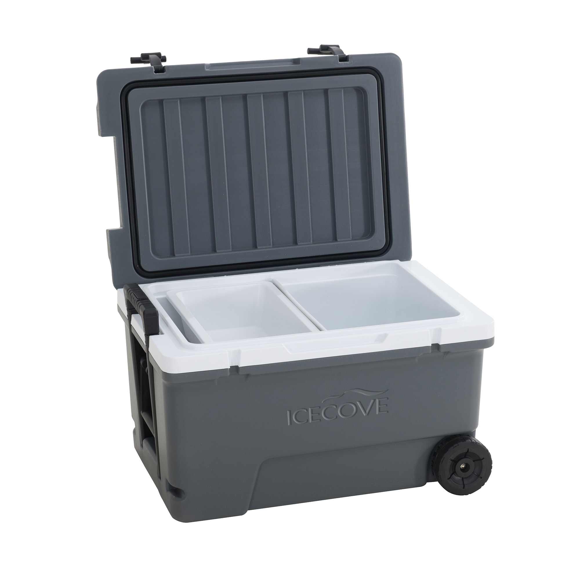 ICECOVE Castle Rock Grey 60-Quart Wheeled Insulated Cart Cooler A601008301 Sansujyuku sansujyuku.com