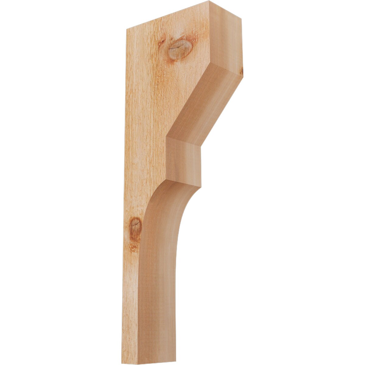 Ekena Millwork COR04X08X24MON00RWR 4-in x 8-in x 24-in Monterey Unfinished Western Red Cedar Wood Paintable/Stainable Corbel