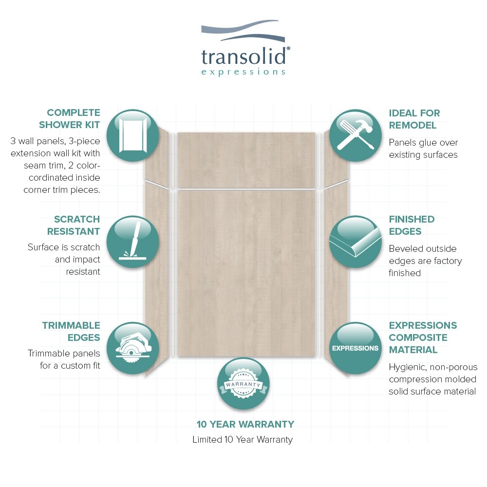 Transolid EWKX603296-45 Shower-Wall-Surrounds - View #5
