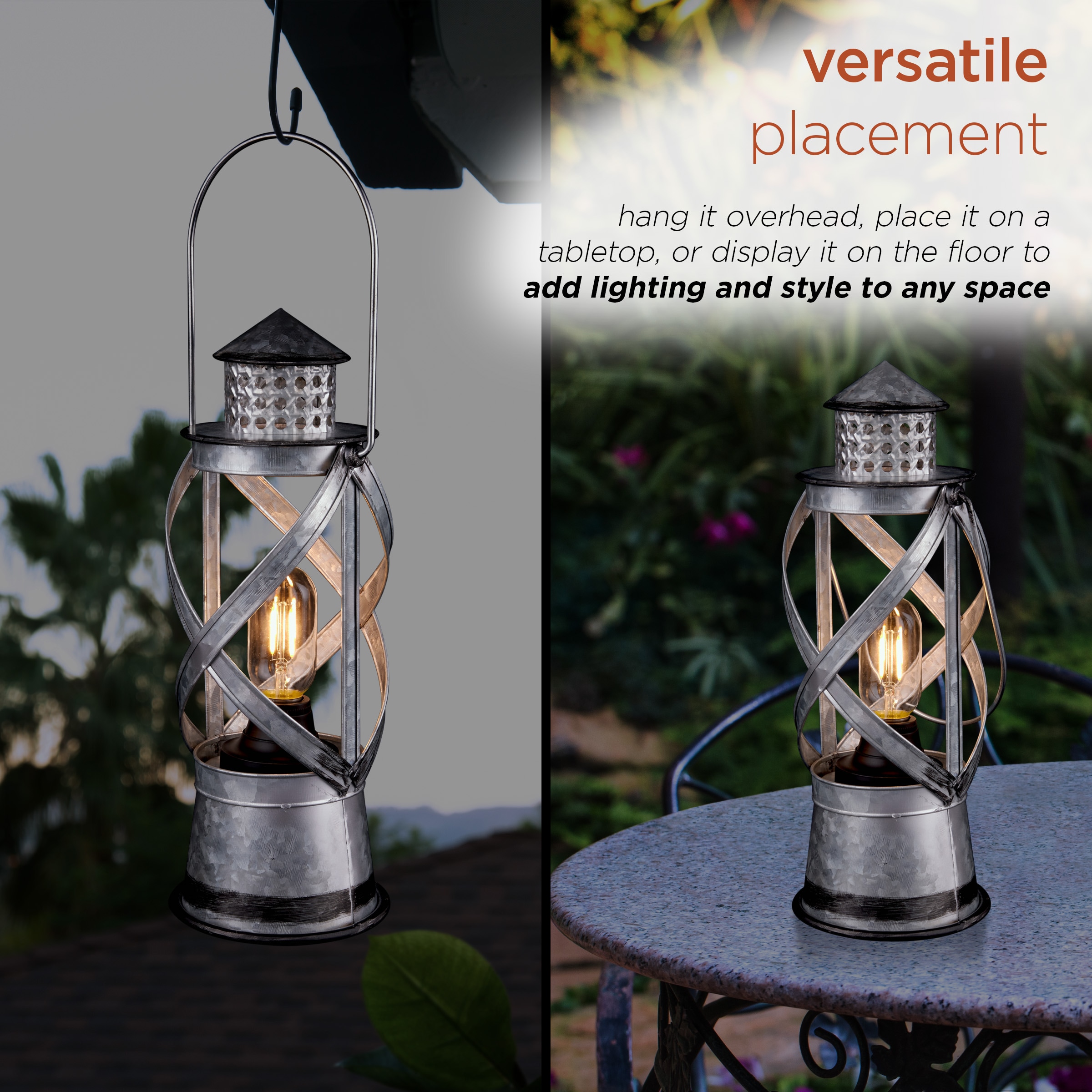 Alpine Corporation OAB140HH-S-SL Outdoor-Decorative-Lanterns - View #6