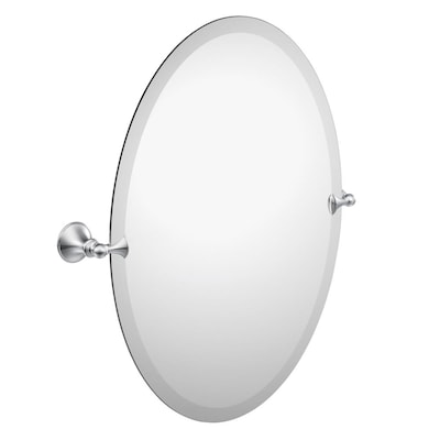 Chrome Oval Frameless Bathroom Mirror, Moen Banbury Mirror Installation Instructions