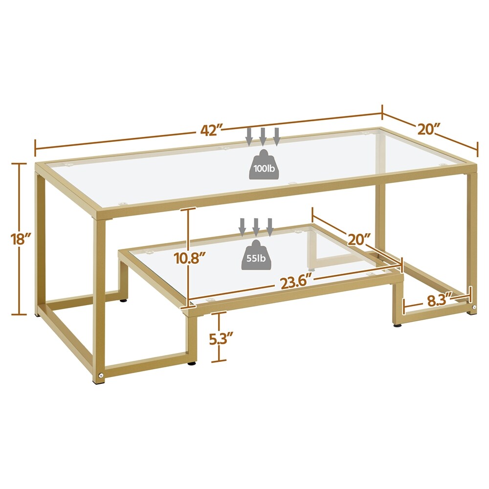 Yaheetech LS2DEW0001 Coffee-Tables - View #3