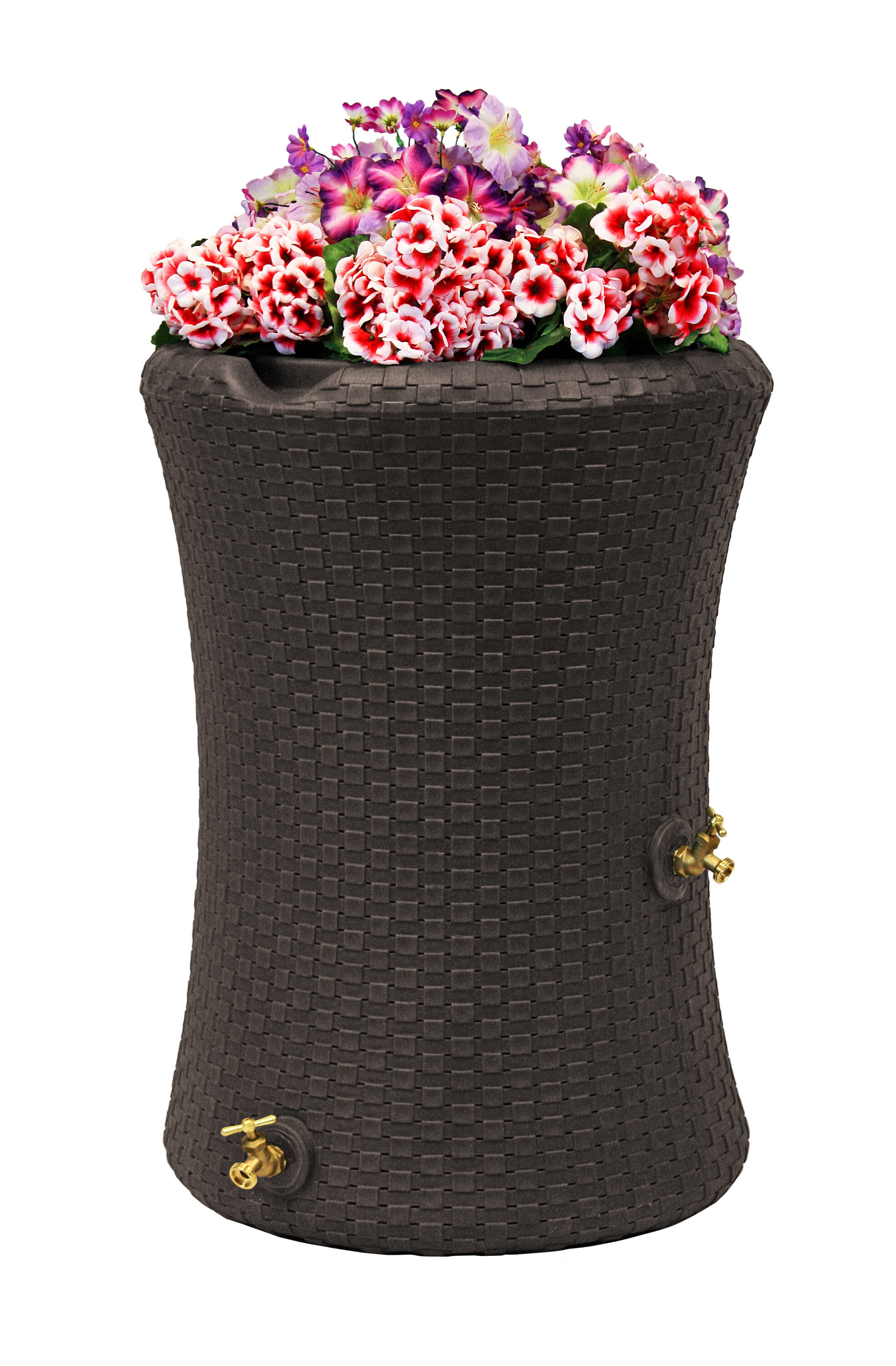 Good Ideas IMP-N50-DBR 50-Gallon Brown Plastic Rain Barrel Spigot