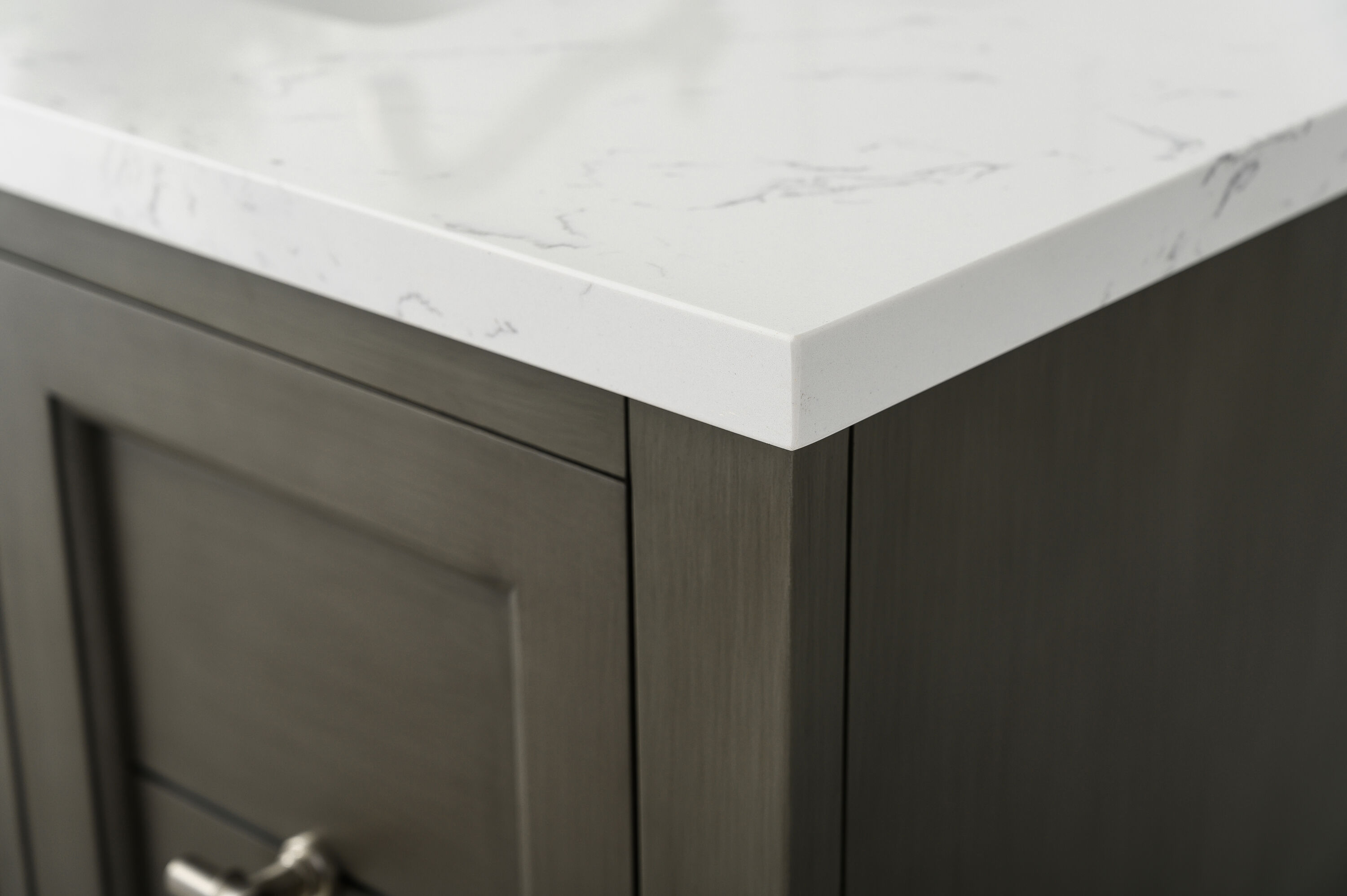 36-Inch Silver Grey Single Sink Bathroom Vanity with Quartz Top