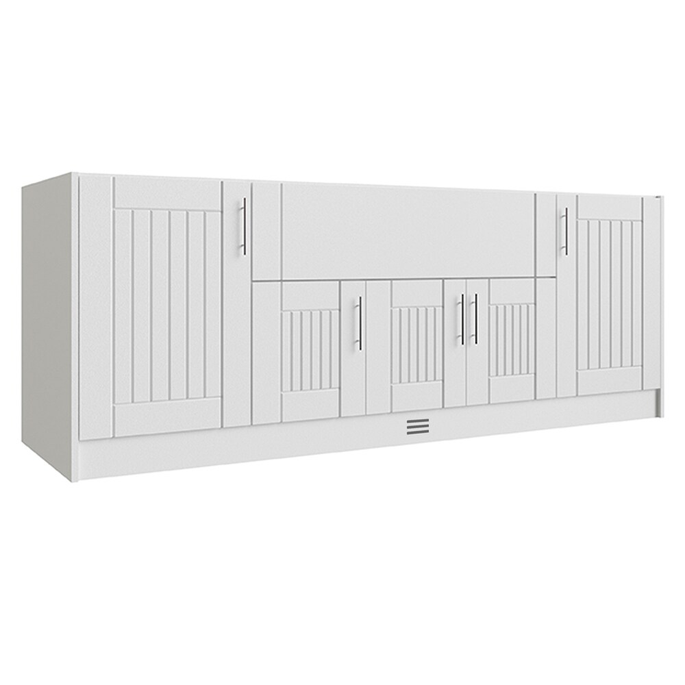 WeatherStrong WSE90I-DSW Daytona 3 -Piece 91.25-in W x 28.5-in D x 34.5-in H Modular Outdoor Kitchen Set