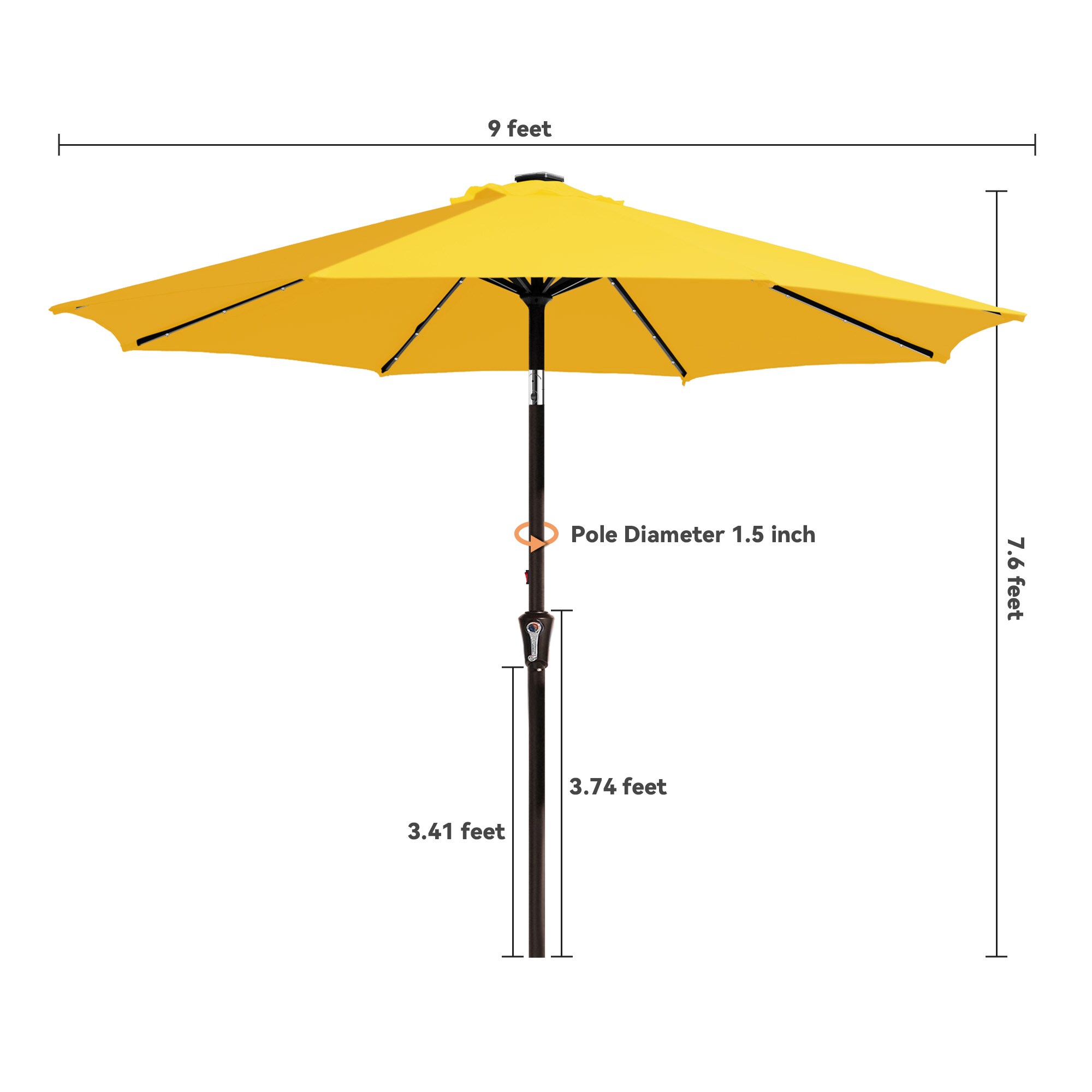 JEAREY JE-QTZZ+DEZ-10FT-YE Umbrellas-2 - View #5