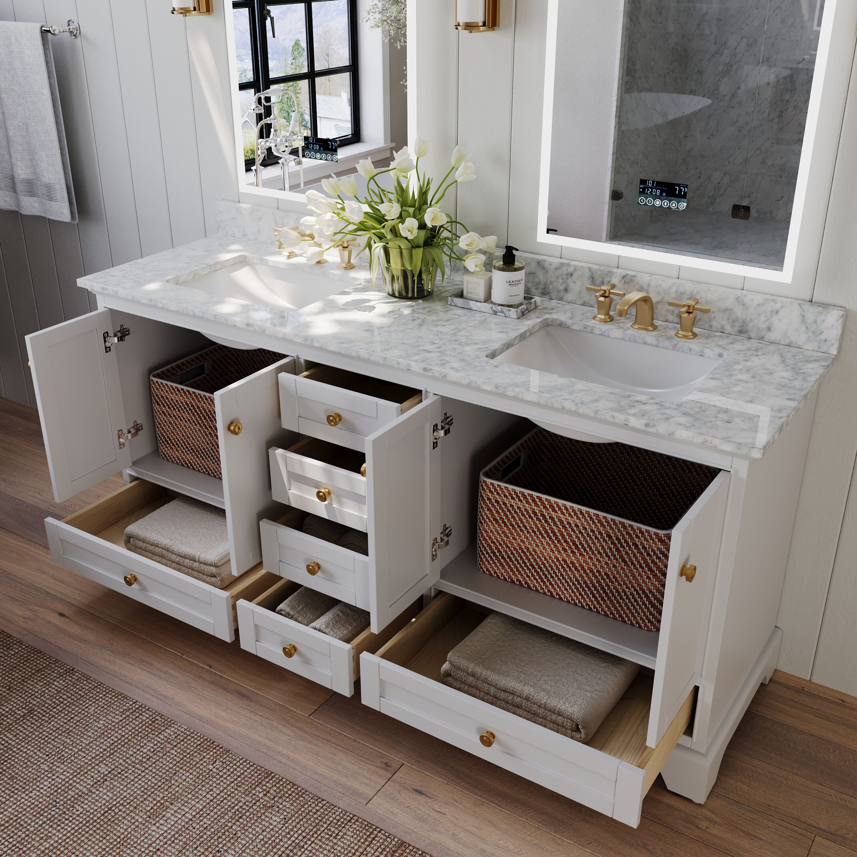 Ancerre Designs VTSAUDREY72WCWGD Bath-Vanity-Combo - View #11
