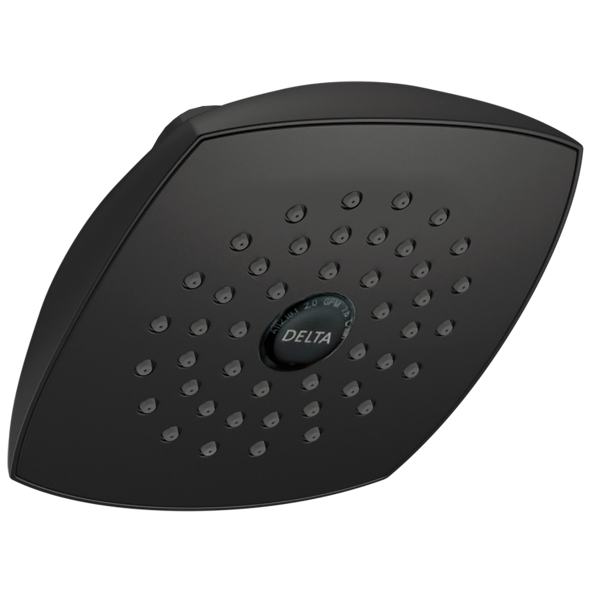 Delta Universal Showering Components Matte Black 3-Spray Rain Shower Head 1.75-GPM (6.6-LPM)
