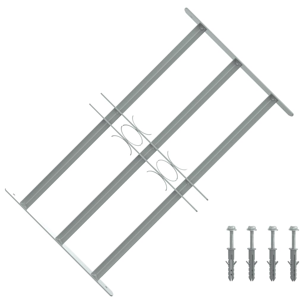 Tinyhomie Adjustable Security Grille for Windows with 3 Crossbars 19.7 in. -25.6