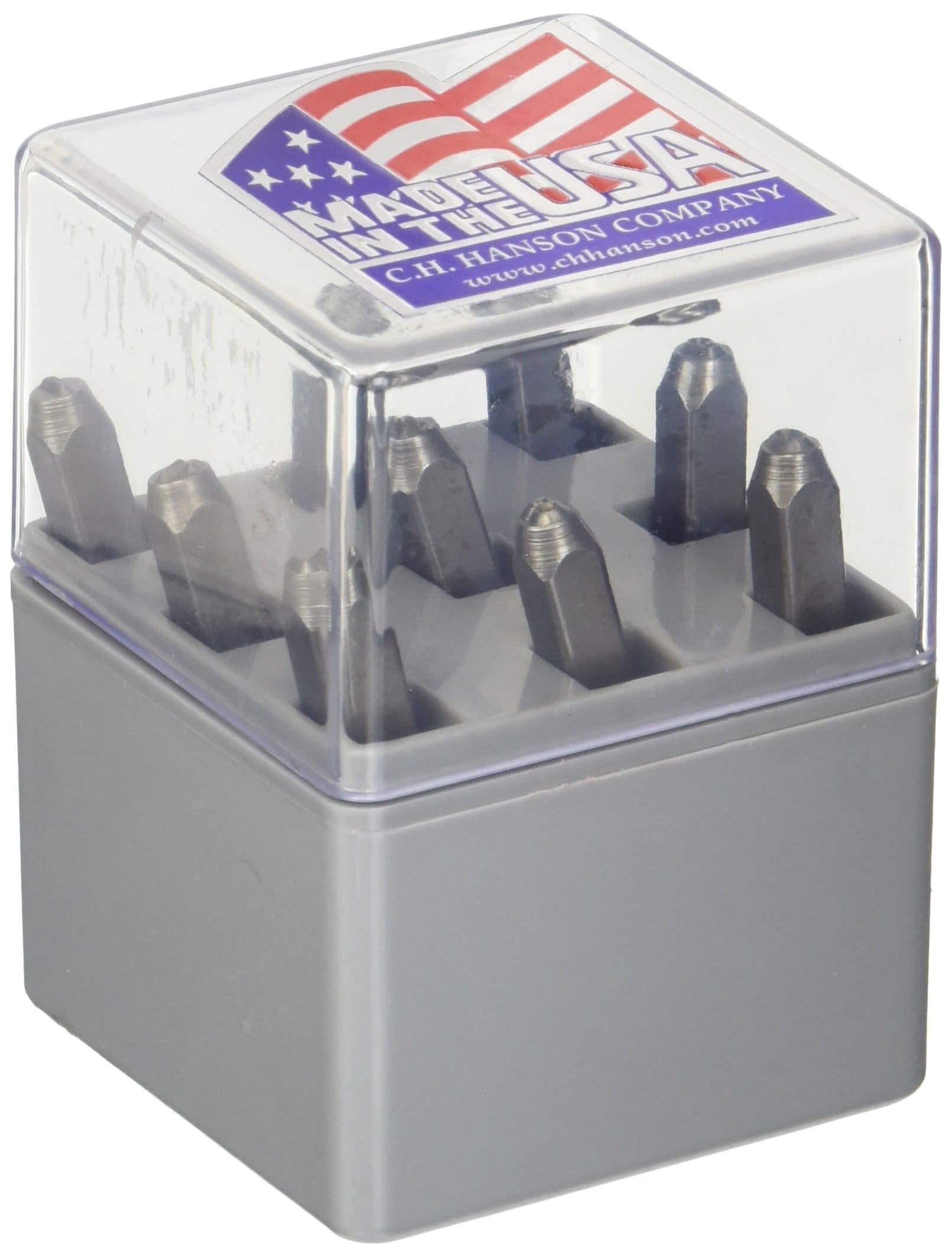 CH Hanson  20683 1/8 Steel Number Stamp Set 9-Piece Clamshell