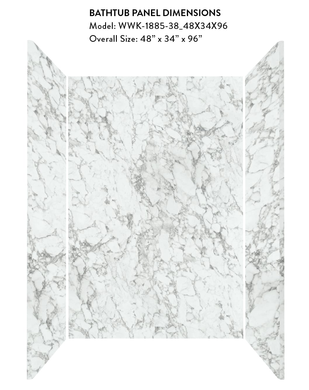 Wetwall WWK18853848X34X96 Shower-Wall-Surrounds - View #3