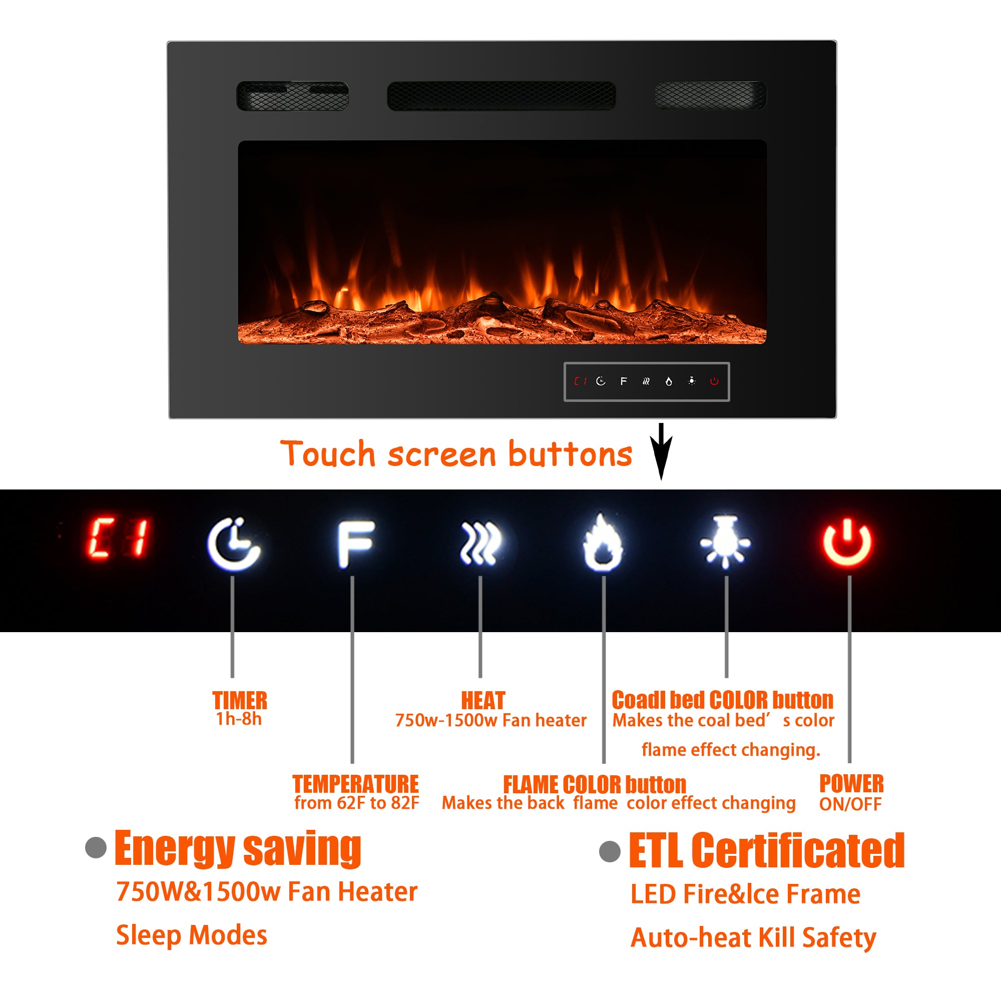 Boyel Living BLGMFP50 Electric-Fireplaces - View #4