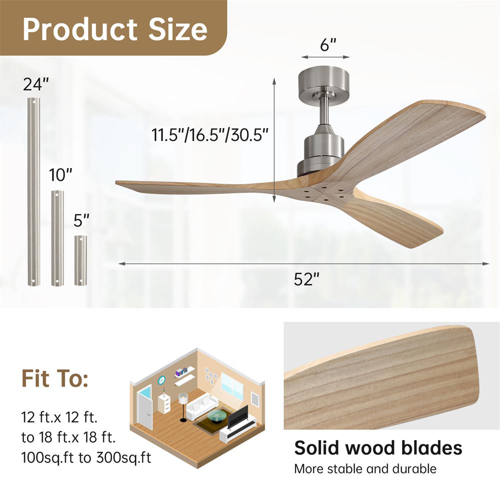 Sofucor LW-5247-BN-DC-WD Ceiling-Fans - View #3