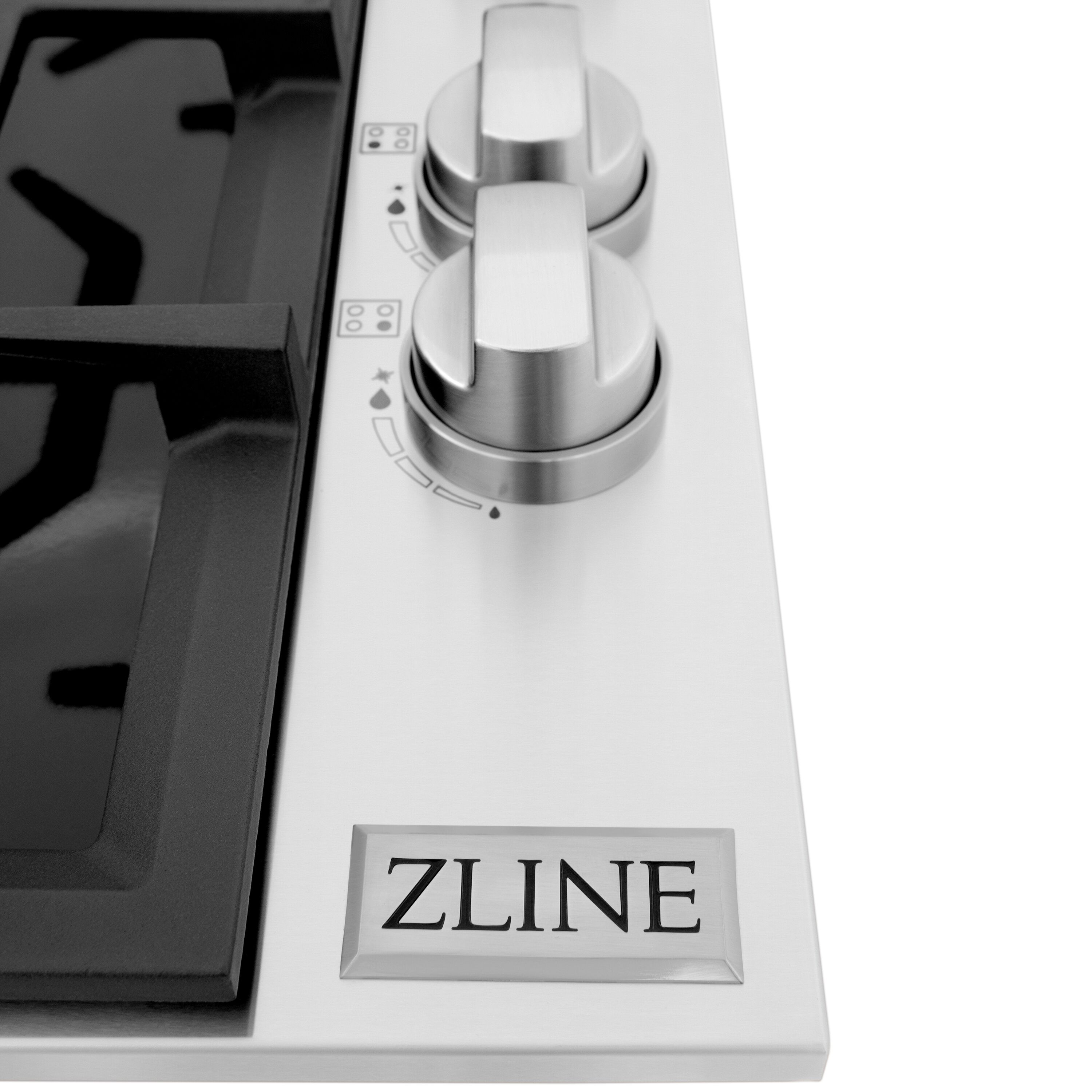 ZLINE 30" Stainless Steel Gas Cooktop with 4 Brass Burners