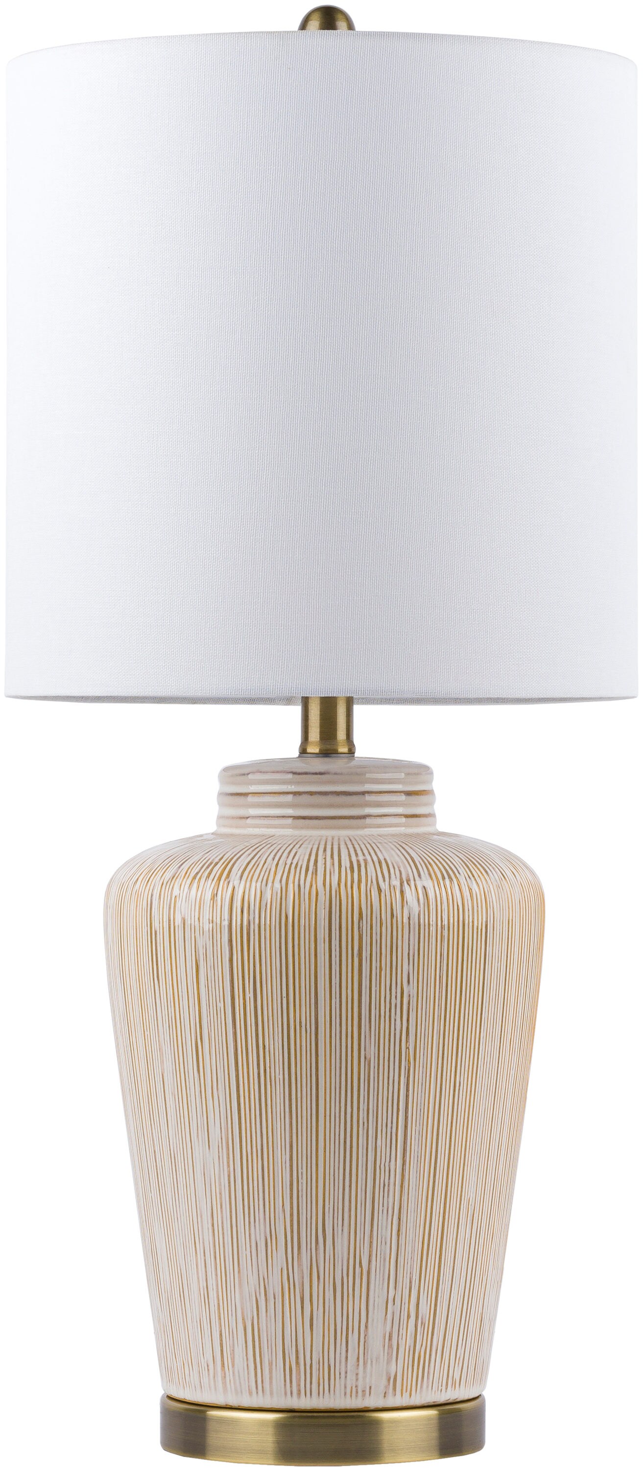 Livabliss RYN-001 Rayna 26.5-in Ivory Table Lamp with Linen Shade
