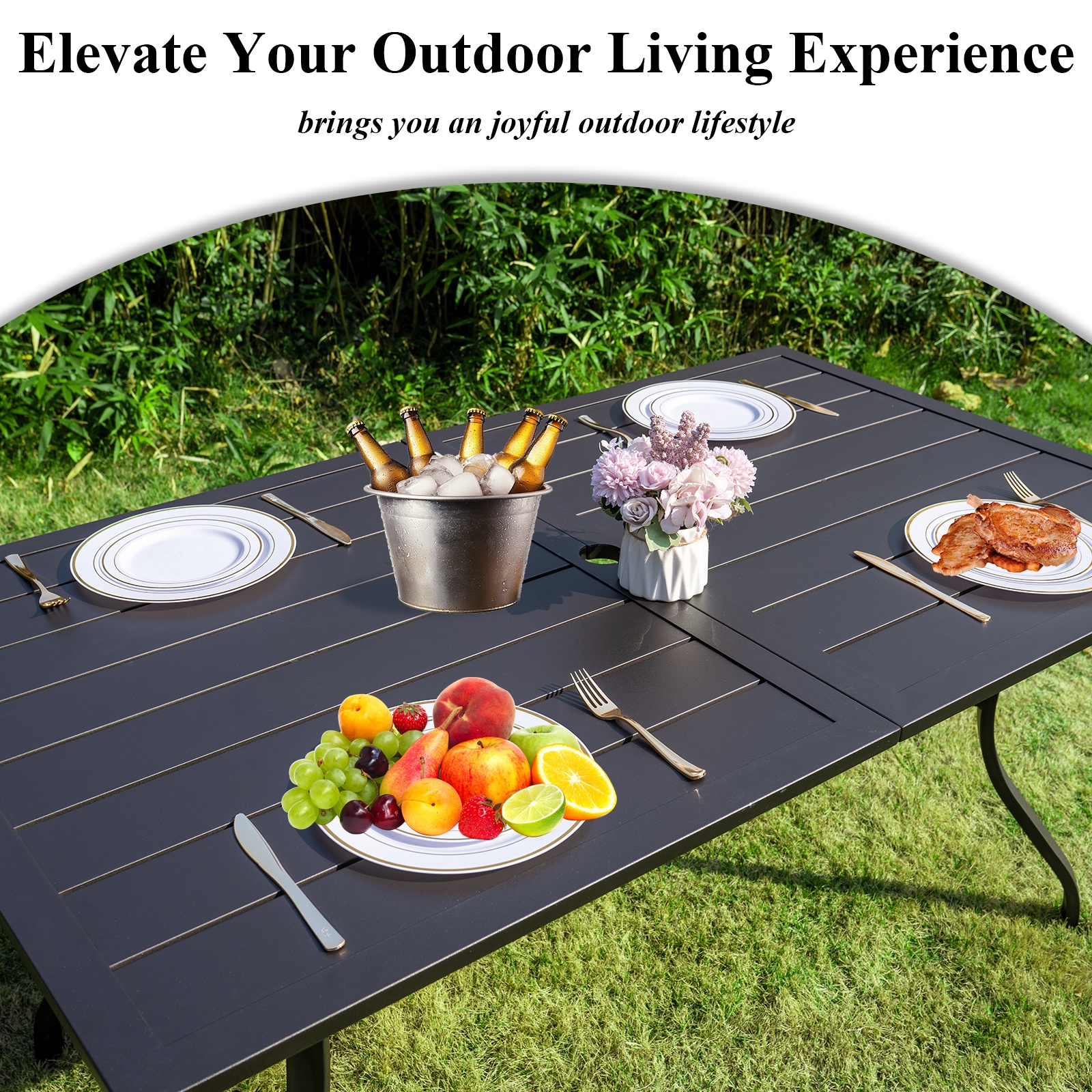 GARSING G-DINTABLE-62IN Patio-Tables - View #2