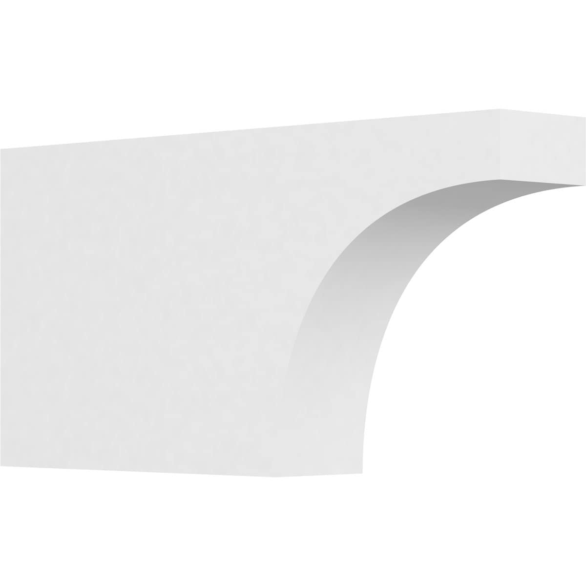 Ekena Millwork RFTP03X08X16HUN Standard Huntington 3-in X 8-in X 16-in White PVC Rafter tail