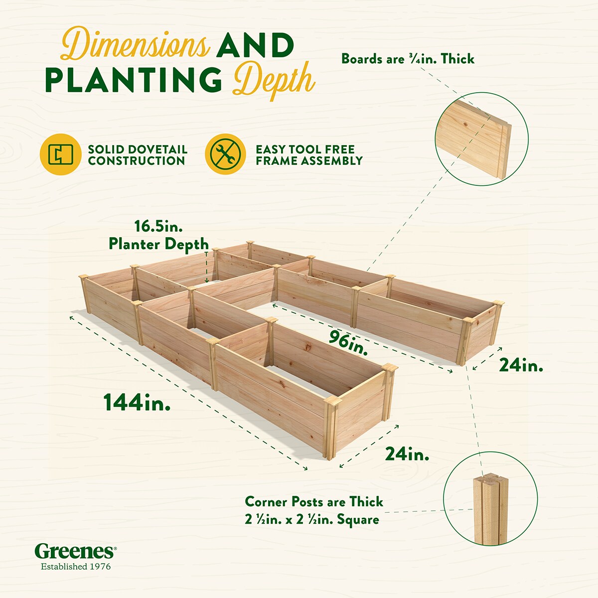 Greenes Fence RCUSB8X12 Raised-Garden-Beds - View #7