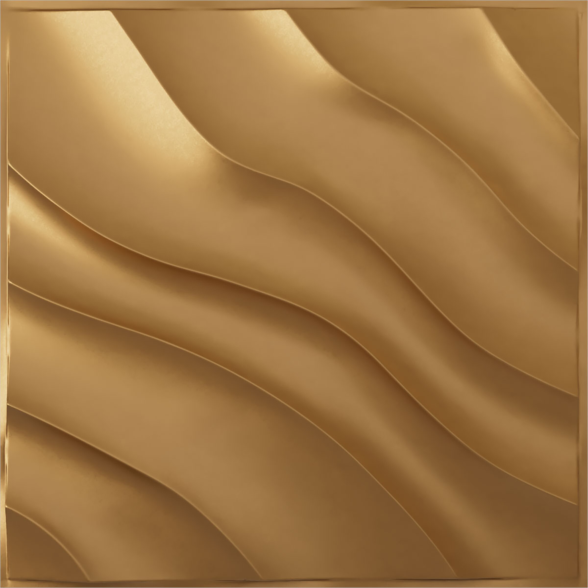 Ekena Millwork WP20X20MWBGL-CASE-12 19-5/8-in x 19-5/8-in Embossed Paintable/Stainable Gold PVC Wall Panel ( 12 -Pack, Covers 32.04-sq ft )