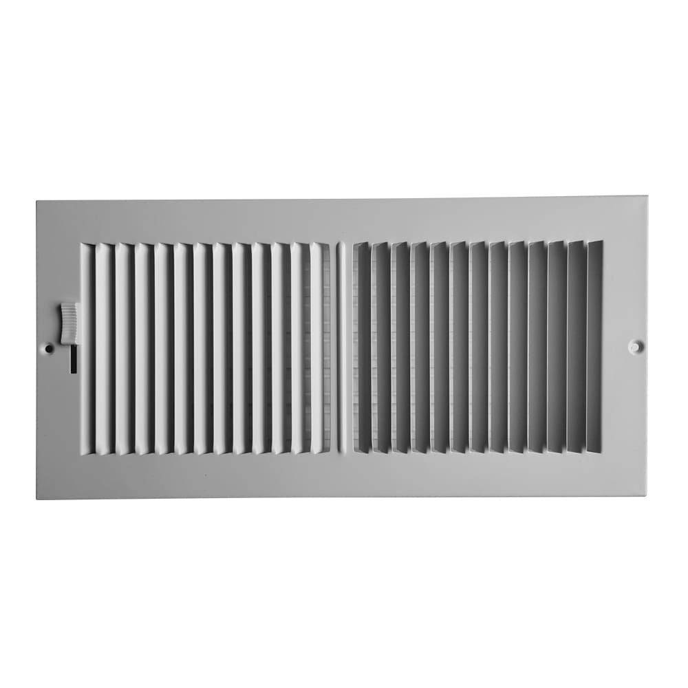 RELIABILT 5121406WH 14-in x 6-in 2-way Steel White Sidewall/Ceiling Register
