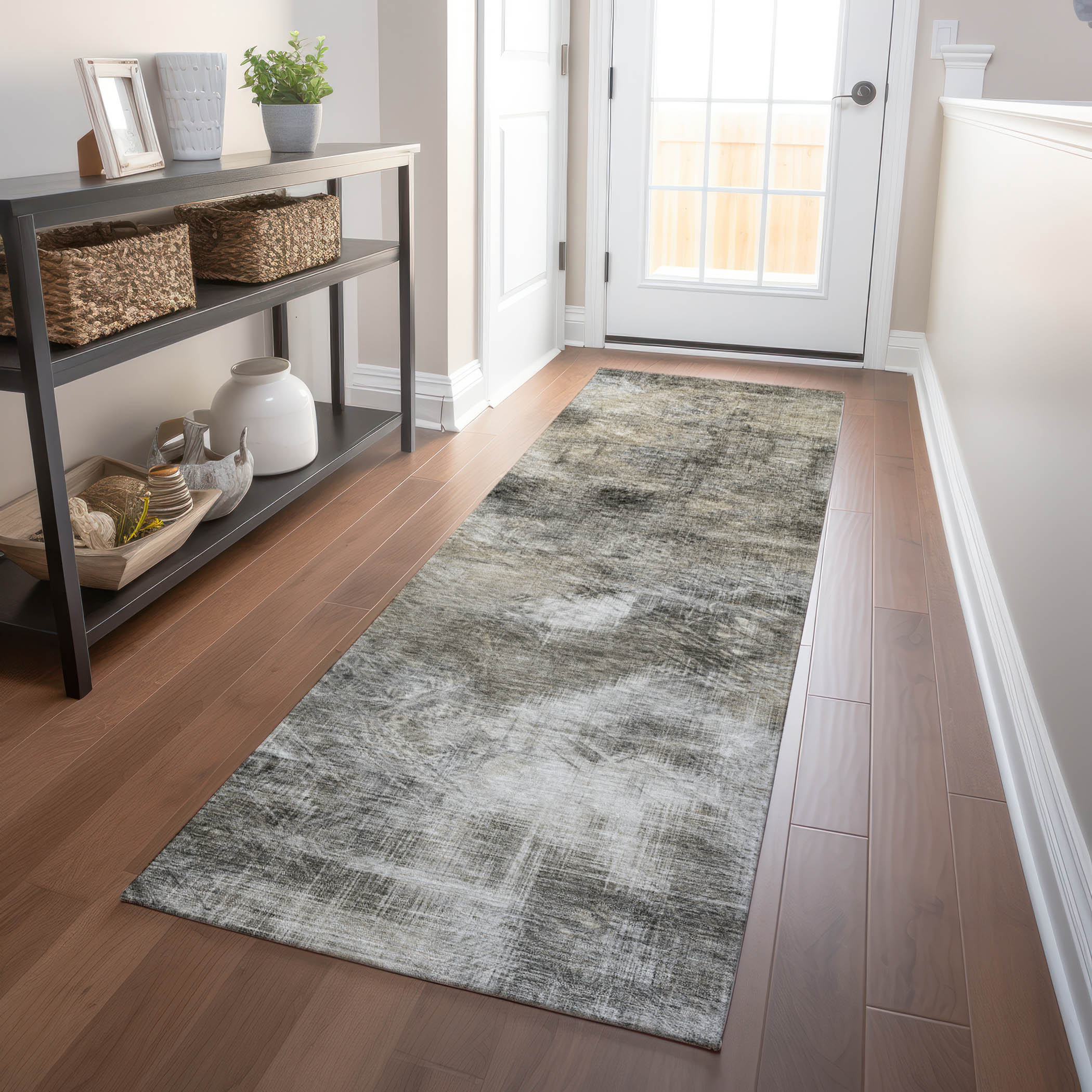 Addison Rugs ACN596BG2X8 Chantille ACN596BG 2 x 7 (ft) Polyester Beige Rectangular Indoor/Outdoor Abstract Machine washable Runner rug