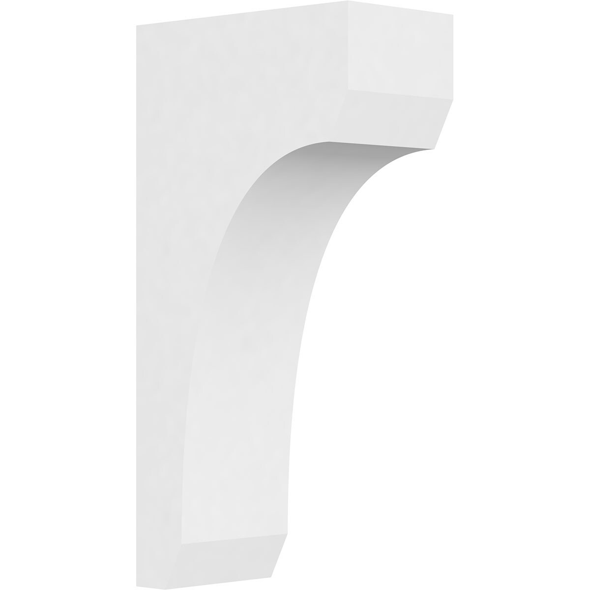 Ekena Millwork CORP05X10X20LGY 5-in x 10-in x 20-in Standard Legacy Unfinished White PVC Paintable Corbel
